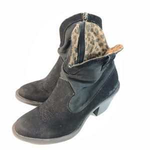 Blowfish Malibu Lolly Black Suede Boot Women's sz 8 1/2